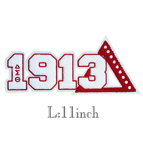 Delta Sorority Number 1913 Iron on Patches