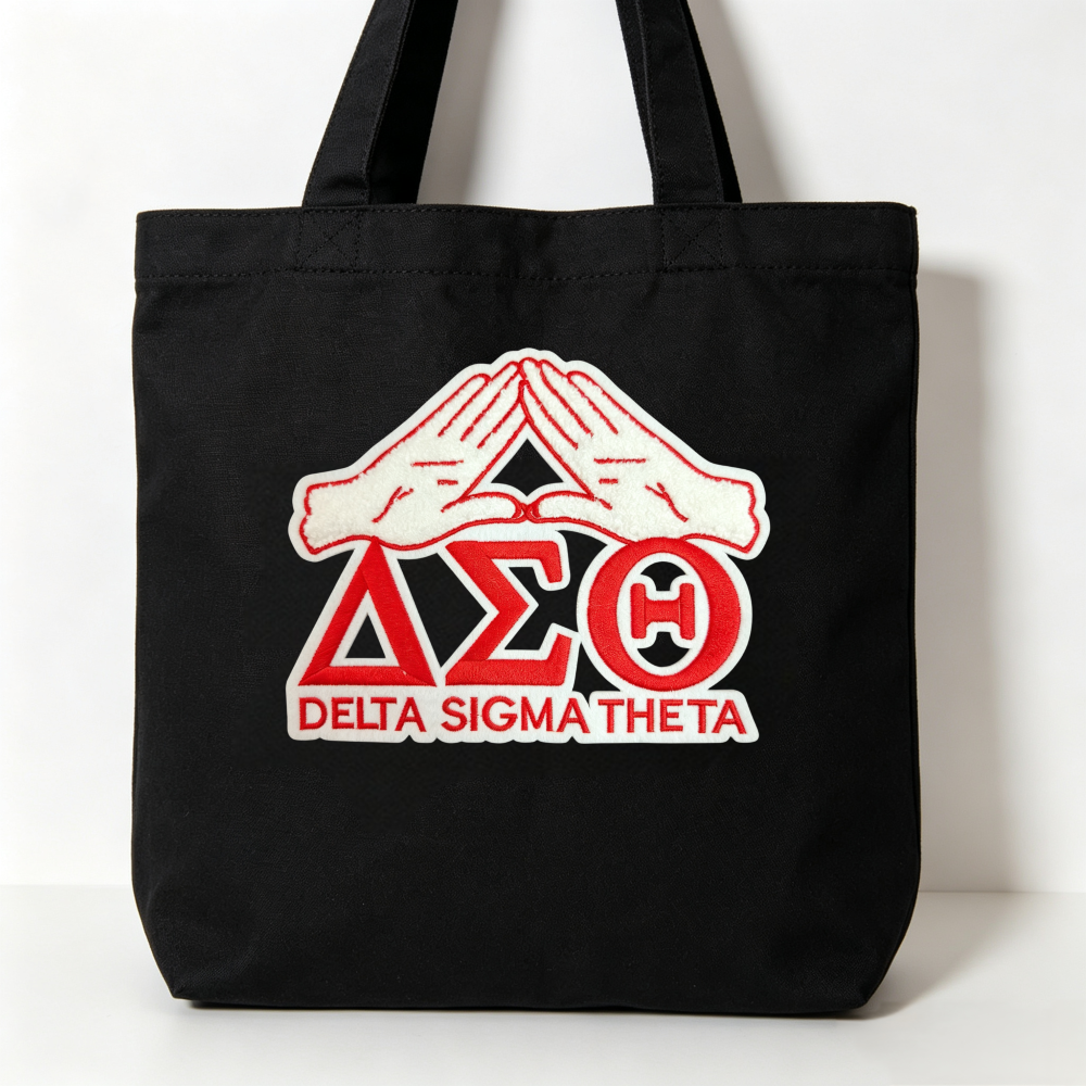 Delta Sigma Theta Hand Sign Chenille & Embroidered Iron On Patches