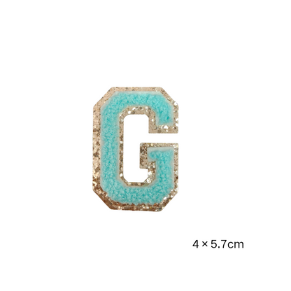 Custom Chenille Letter Patches with Glitter Border