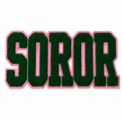 SOROR Chenille Letter Iron on Patch