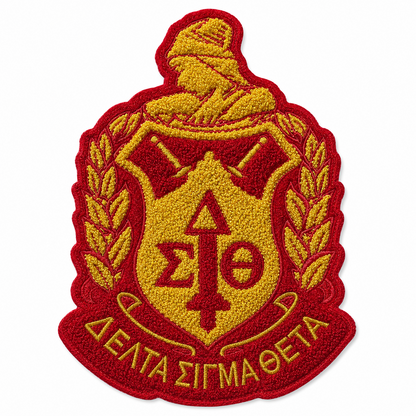 10.5 Inch Delta Shield Chenille Iron On Patches