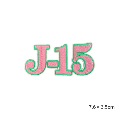 AKA Sorority Pink Green Embroidered Patches