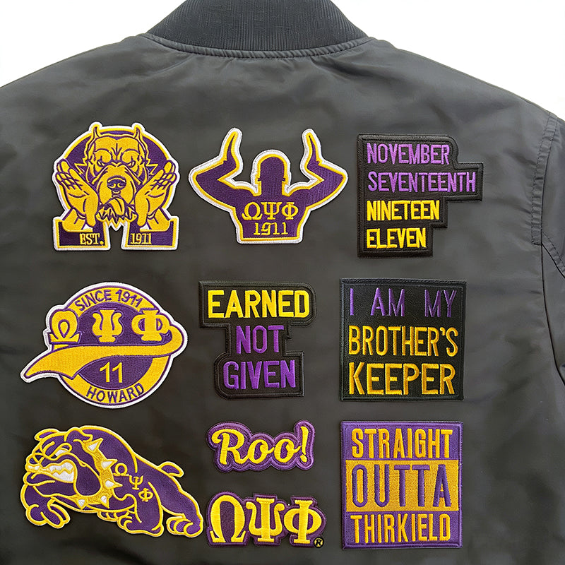 Small Size Omega Psi Phi Embroidery Patch Iron on