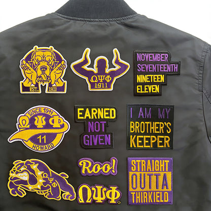 Small Size Omega Psi Phi Embroidery Patch Iron on