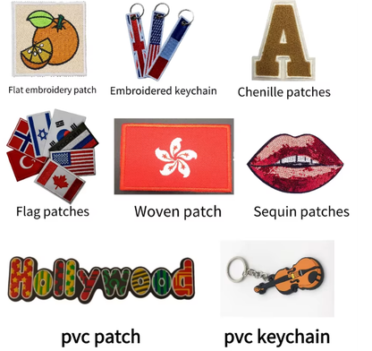 Custom Designer Clothing Embroidery Patches Animal Woven Eco-Friendly 3D LOGO Embroidered Iron-On Sew-On Clothing Patch