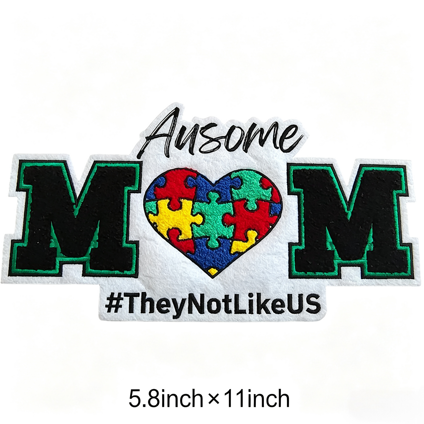 Autism Awareness Ausome Mom Embroidered Patch