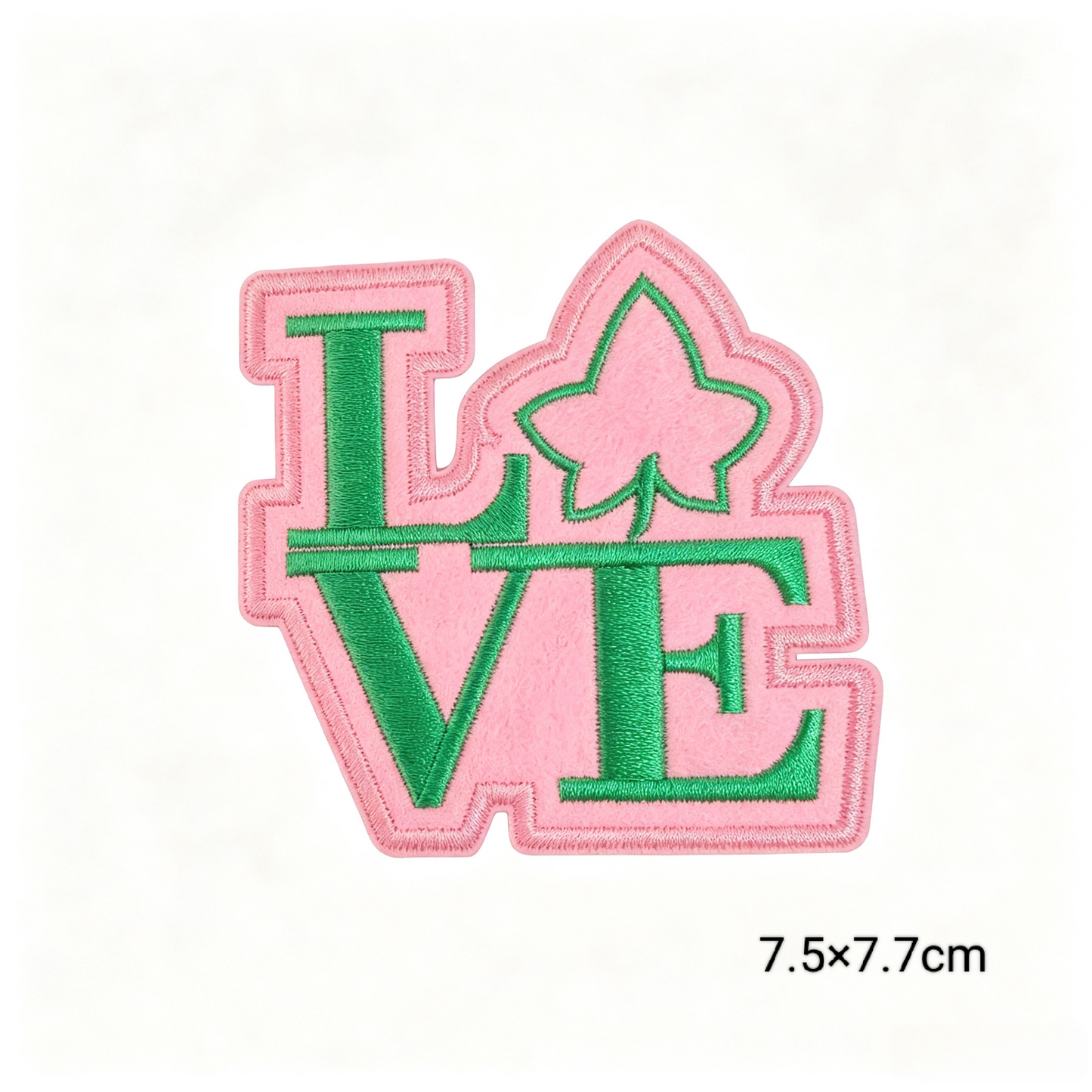 AKA Pink Green Sorority Embroidered Patches