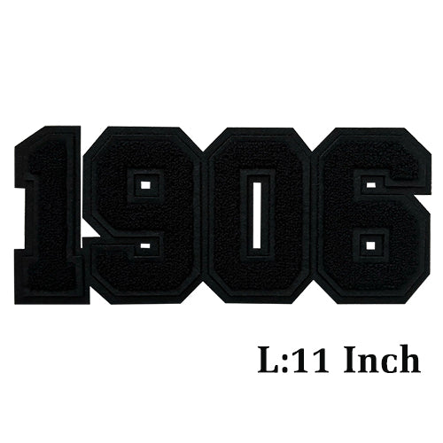 Sorority & Fraternity Gift | All Black Chenille Greek Year Iron-On Patches