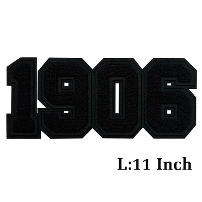Sorority & Fraternity Gift | All Black Chenille Greek Year Iron-On Patches
