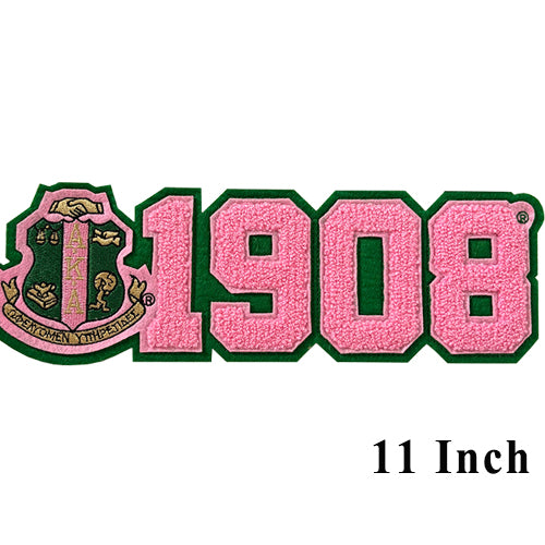 AKA Sorority 1908 Ivy Chenille Iron on Patches