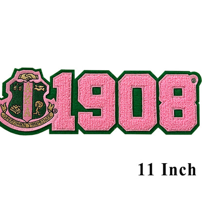 AKA Sorority 1908 Ivy Chenille Iron on Patches