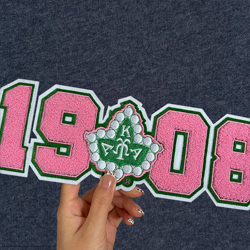 AKA Sorority 1908 Ivy Chenille Iron on Patches