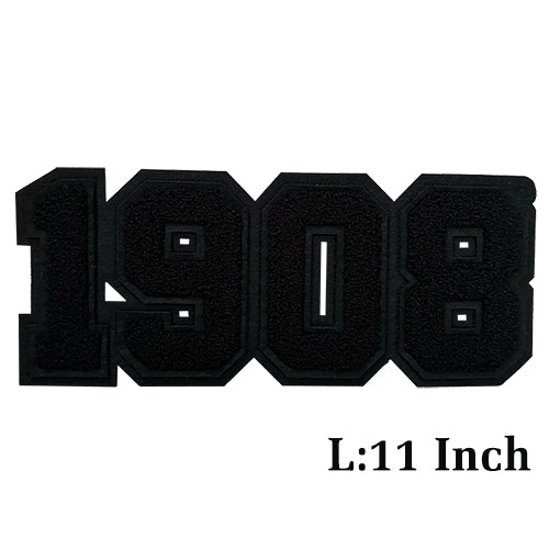 Sorority & Fraternity Gift | All Black Chenille Greek Year Iron-On Patches