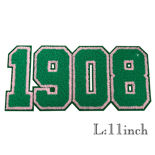 AKA Sorority 1908 Ivy Chenille Iron on Patches