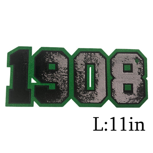 1908 Ivy Sorority Sequined Embroiered Iron on Patches