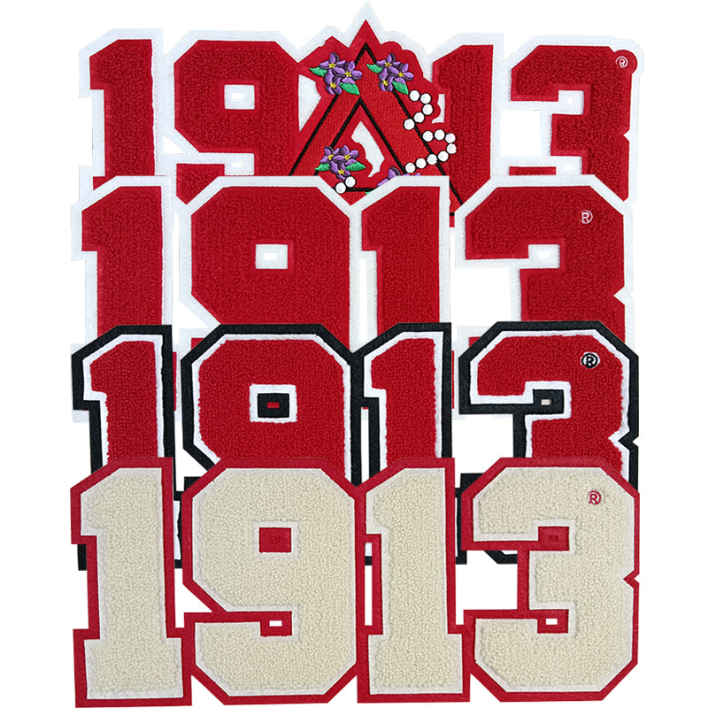 Delta Sorority Number 1913 Iron on Patches