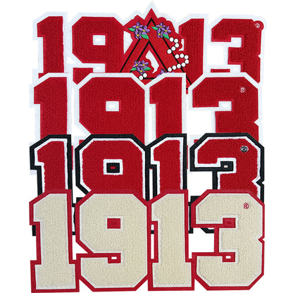 Delta Sorority Number 1913 Iron on Patches