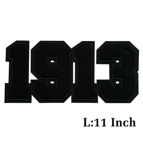Sorority & Fraternity Gift | All Black Chenille Greek Year Iron-On Patches