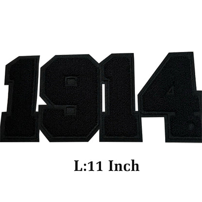 Sorority & Fraternity Gift | All Black Chenille Greek Year Iron-On Patches