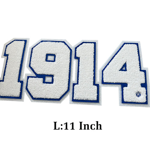Iron on 1914 Sigma Fraternity Chneille Patch Sets