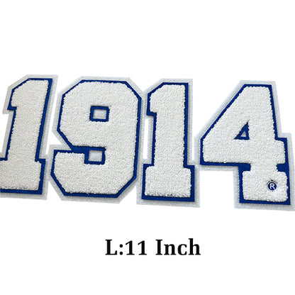 Iron on 1914 Sigma Fraternity Chneille Patch Sets