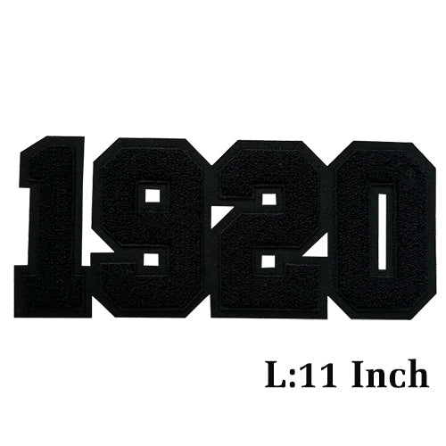 Sorority & Fraternity Gift | All Black Chenille Greek Year Iron-On Patches