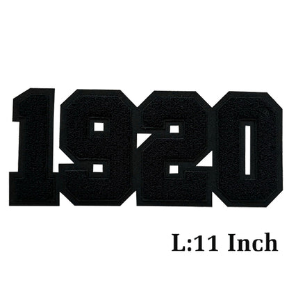 Sorority & Fraternity Gift | All Black Chenille Greek Year Iron-On Patches