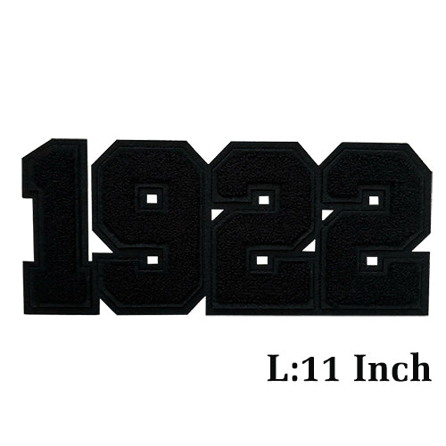 Sorority & Fraternity Gift | All Black Chenille Greek Year Iron-On Patches