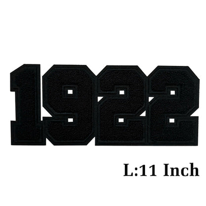 Sorority & Fraternity Gift | All Black Chenille Greek Year Iron-On Patches