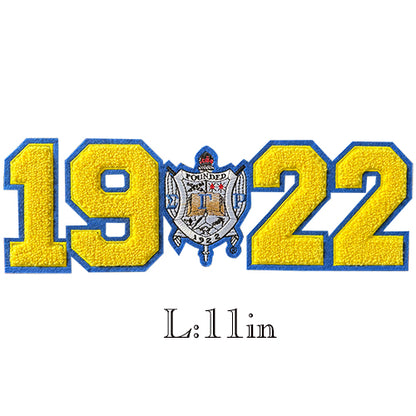 SGRho 1922 "I am Rhoyalty"Chenille Iron on Patch