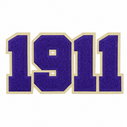 Purple & Old Gold Fraternity Omega Psi Phi Chenille Embroidery Patch