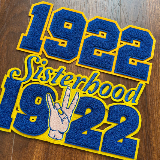 11'' Chenille SGRho 1922 Sisterhood Patch for Jacket