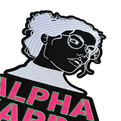 Felt Embroidered AKA Glasses Lady Iron on Patch for Clothing