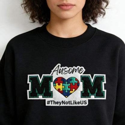 Autism Awareness Ausome Mom Embroidered Patch