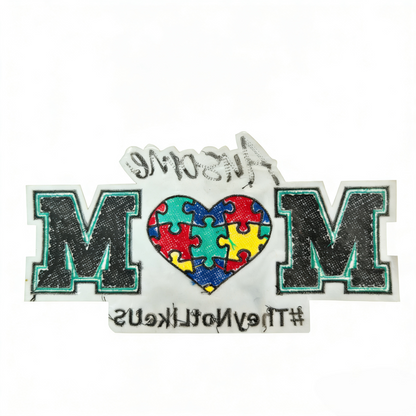 Autism Awareness Ausome Mom Embroidered Patch