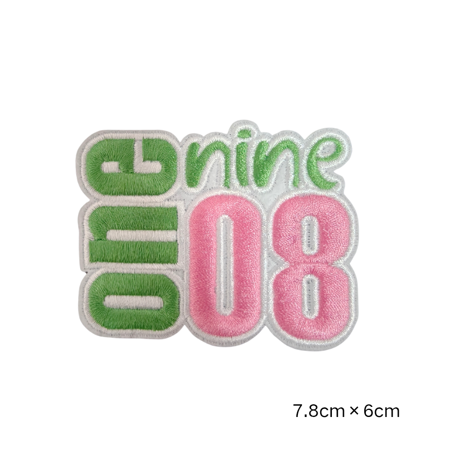 Wholesale Pink Green 1908 AKA Sorority Embroidered Patches