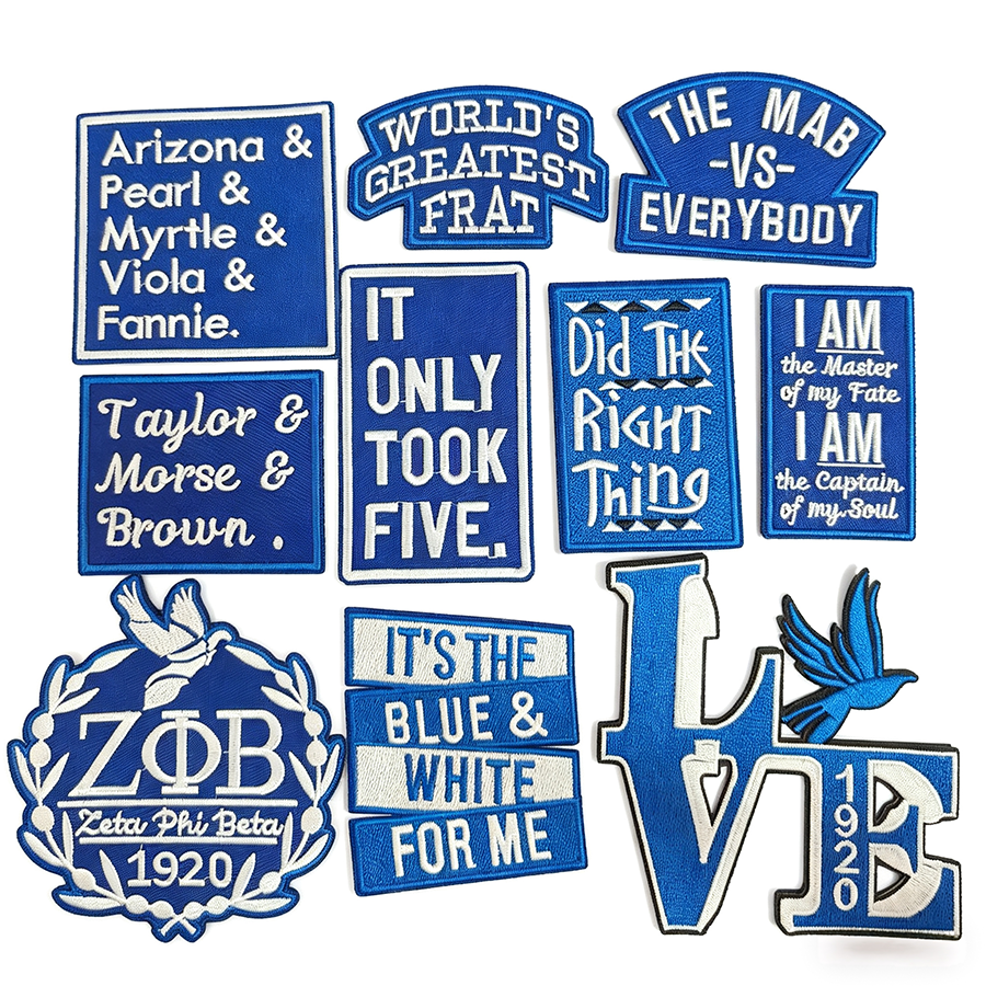 Zeta Phi Beta Embroidered Iron On Patches