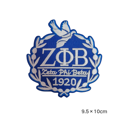 Zeta Phi Beta Embroidered Iron On Patches