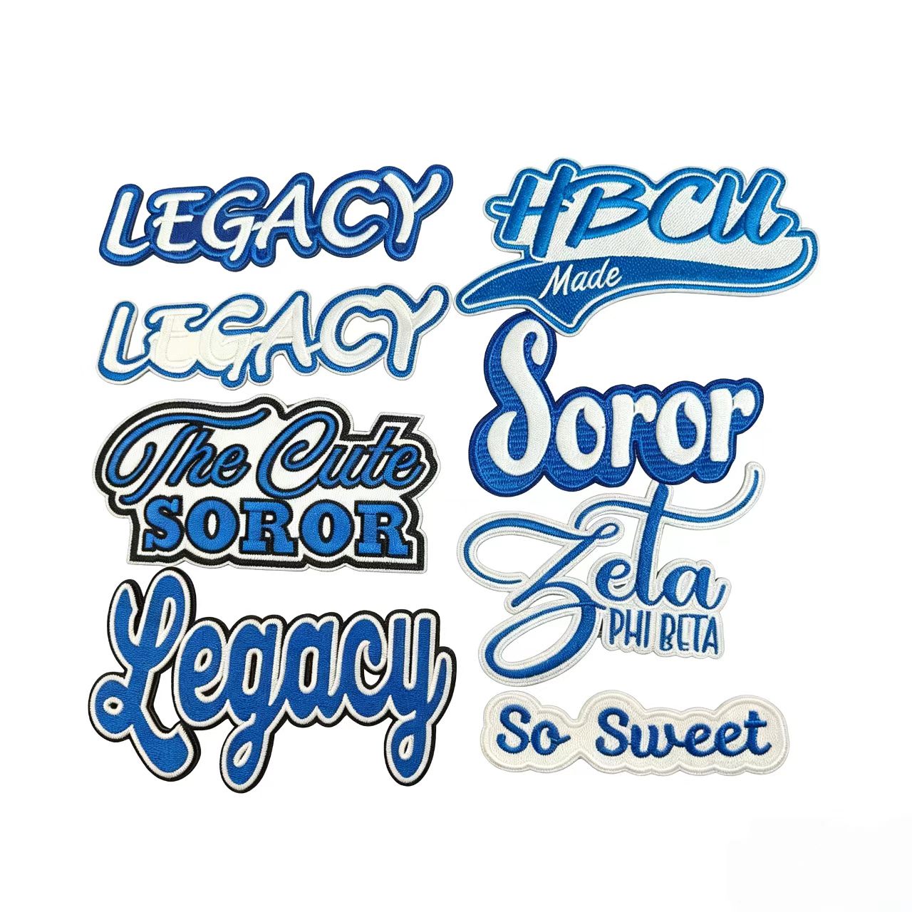 Zeta Phi Beta Sorority Embroidered Patches Set,Greek Letter Slogan Patch for Clothing Jackets Bags