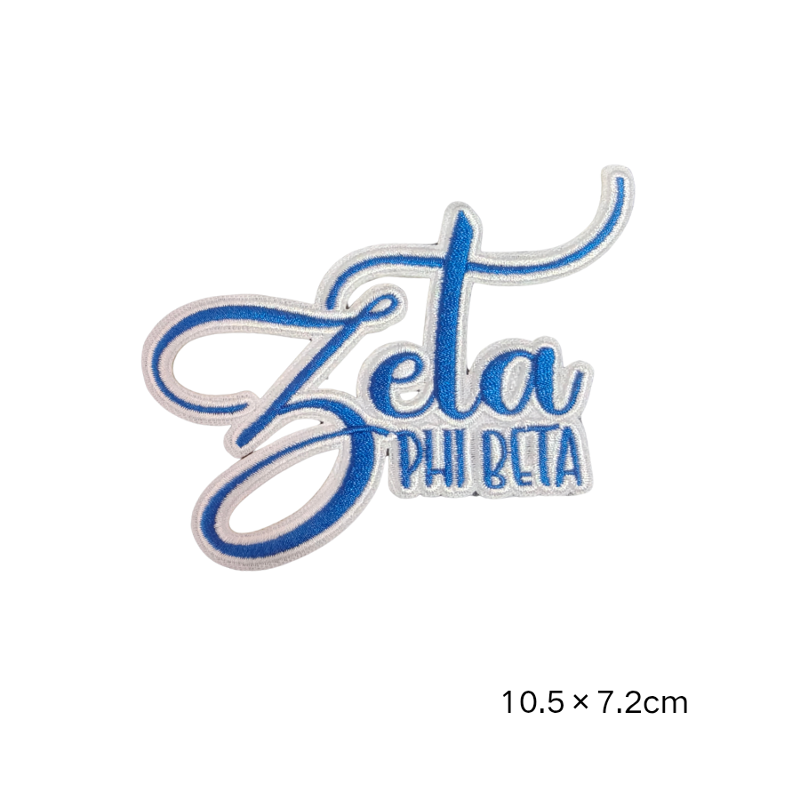 Zeta Phi Beta Sorority Embroidered Patches Set,Greek Letter Slogan Patch for Clothing Jackets Bags