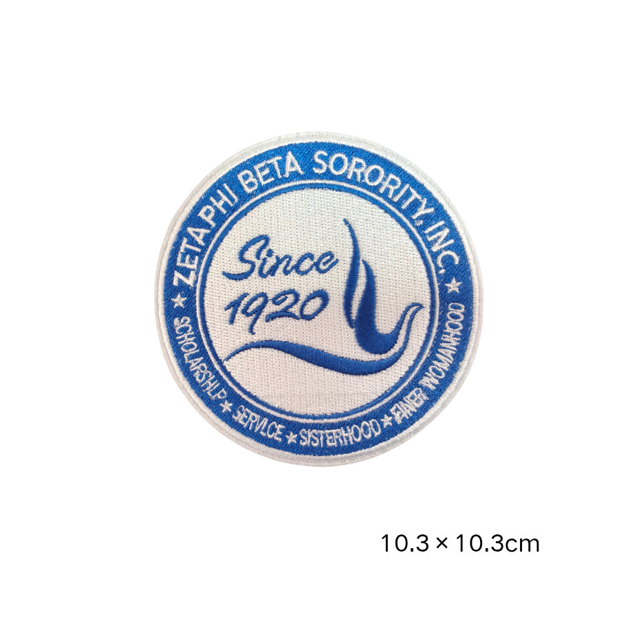 9Pcs Zeta Phi Beta Themed Embroidery Patches