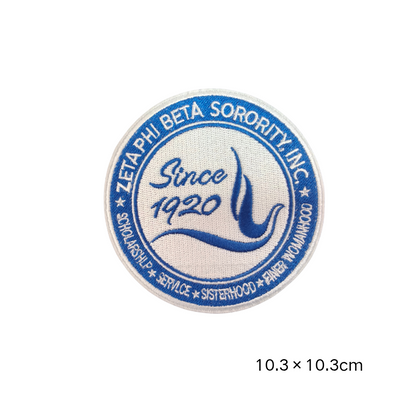 9Pcs Zeta Phi Beta Themed Embroidery Patches