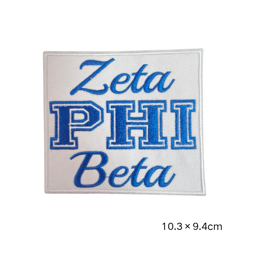 9Pcs Zeta Phi Beta Themed Embroidery Patches