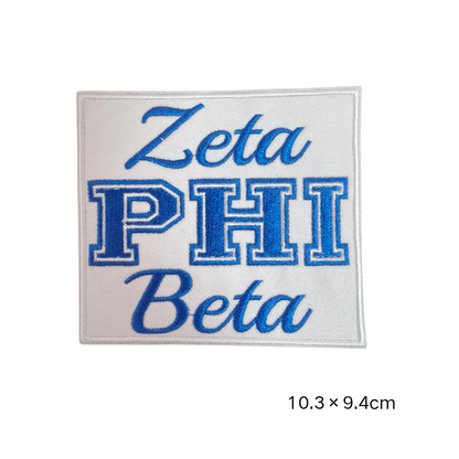 9Pcs Zeta Phi Beta Themed Embroidery Patches