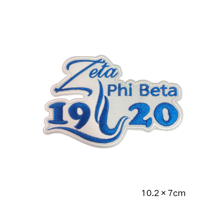 Zeta Phi Beta 1920 Embroidered Patches Set