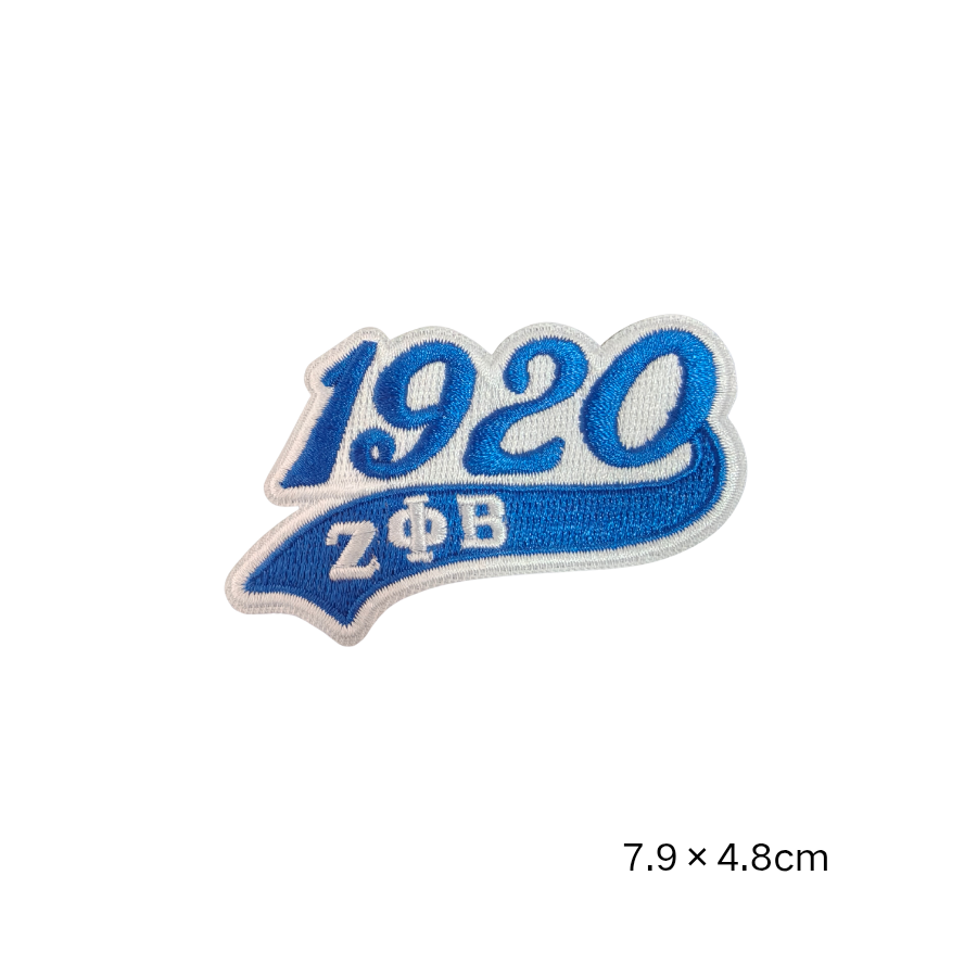 Zeta Phi Beta 1920 Embroidered Patches Set