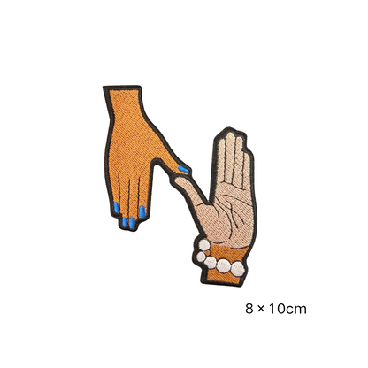 Zeta Phi Beta ZPB Hand Sign Embroidered Iron On Patches