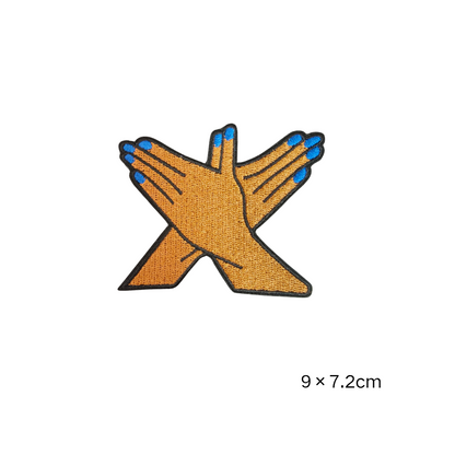 Zeta Phi Beta ZPB Hand Sign Embroidered Iron On Patches