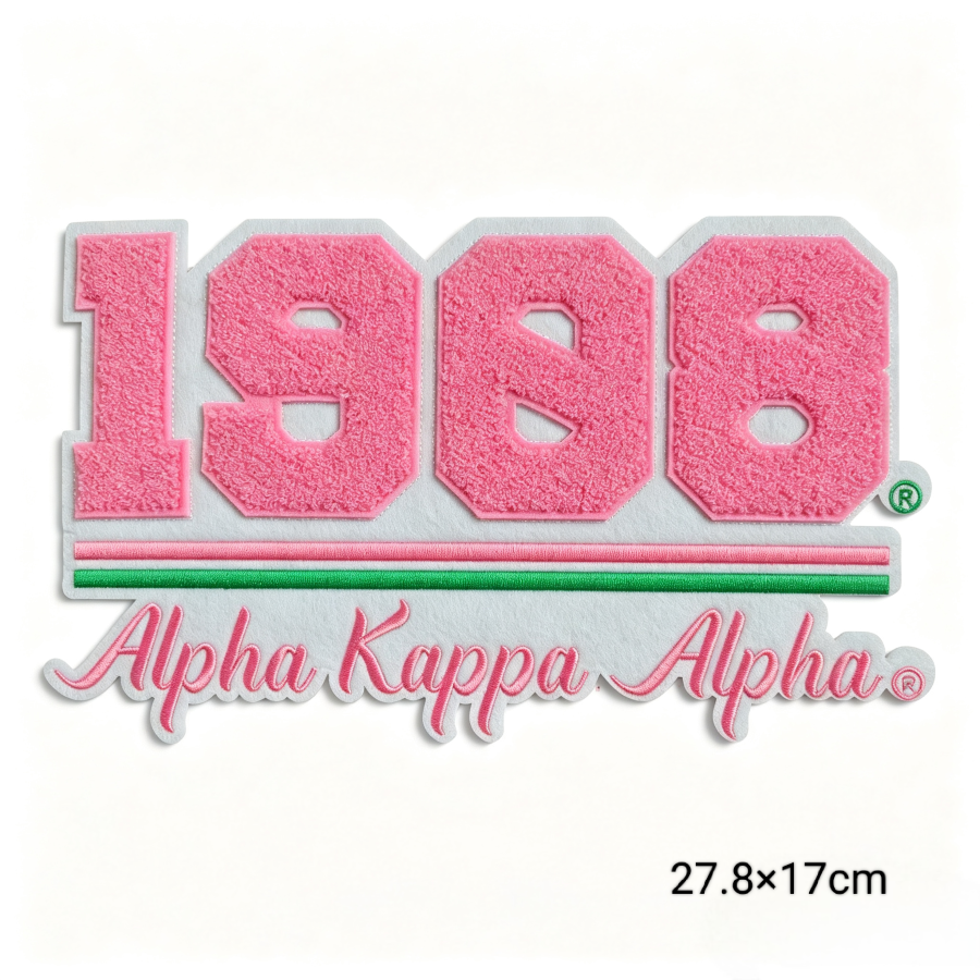 AKA 1908 Chenille Iron On Patches