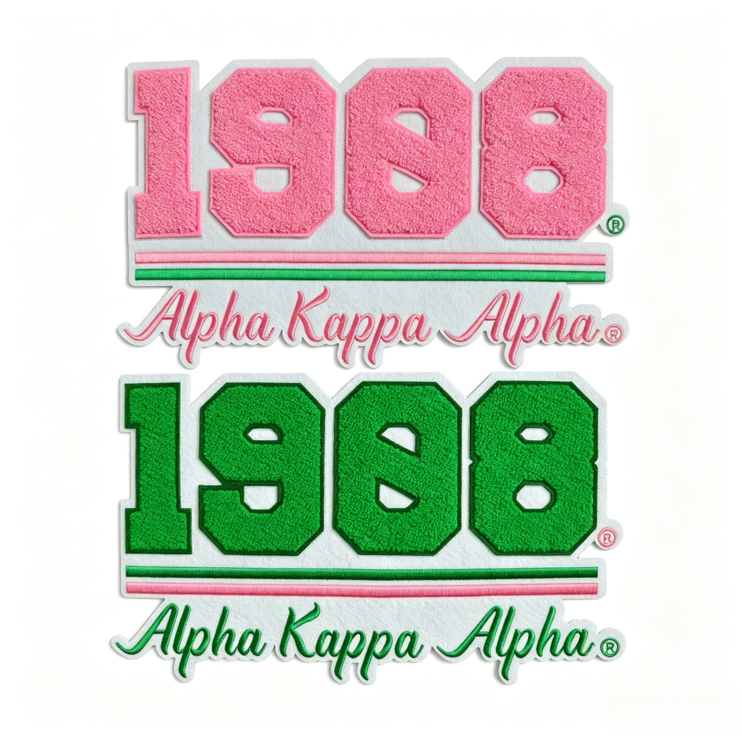 AKA 1908 Chenille Iron On Patches